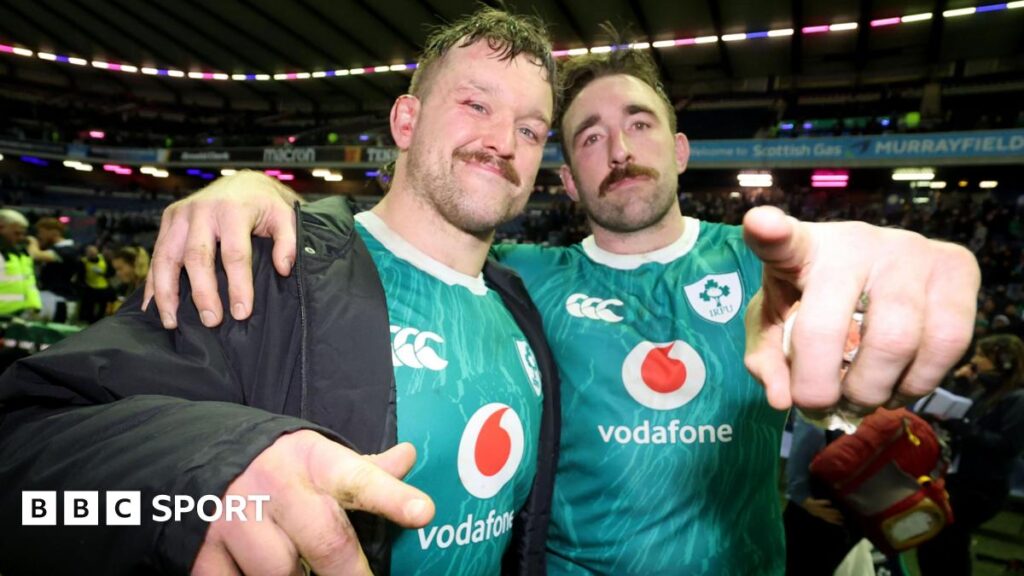 Ireland pose with the Centenary Quaich after beating Scotland