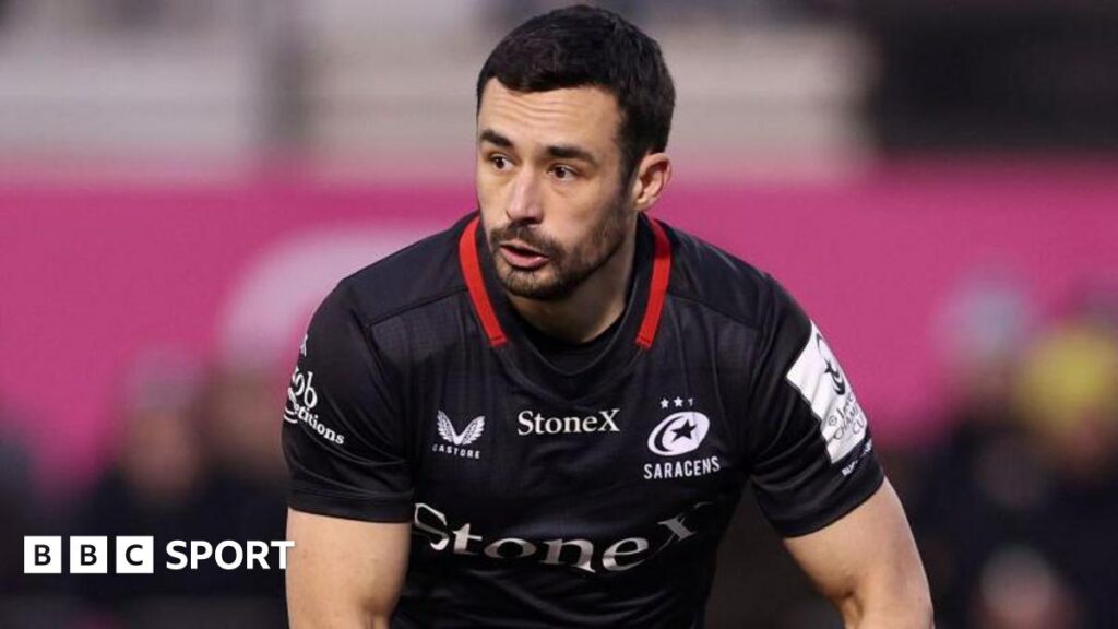 Alex Lozowski playing for Saracens