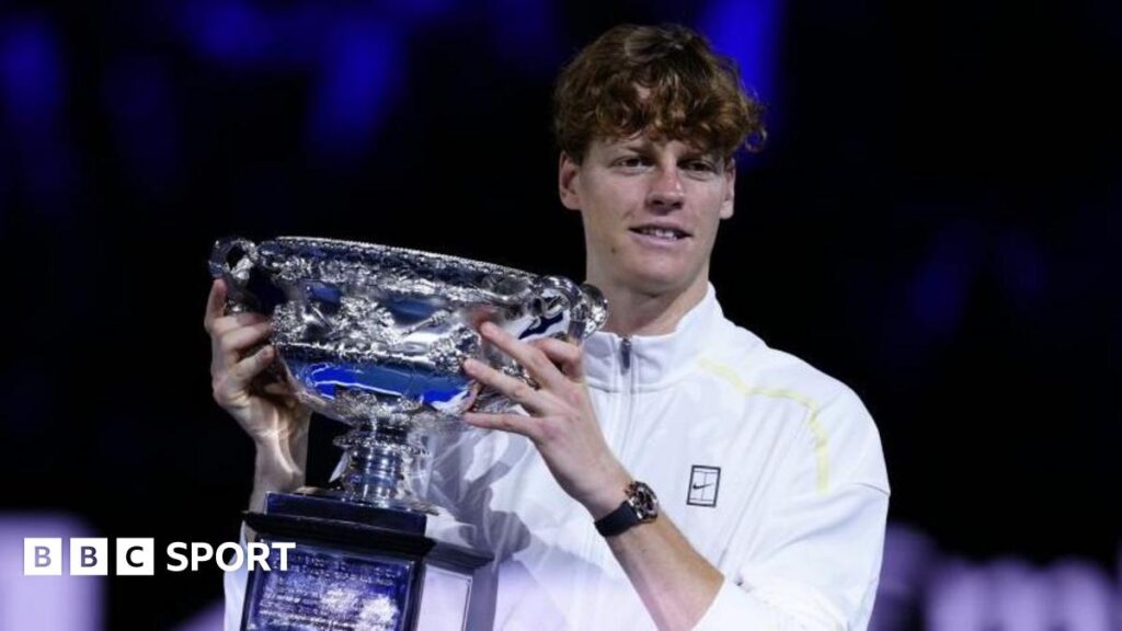 Jannik Sinner with the Australian Open men