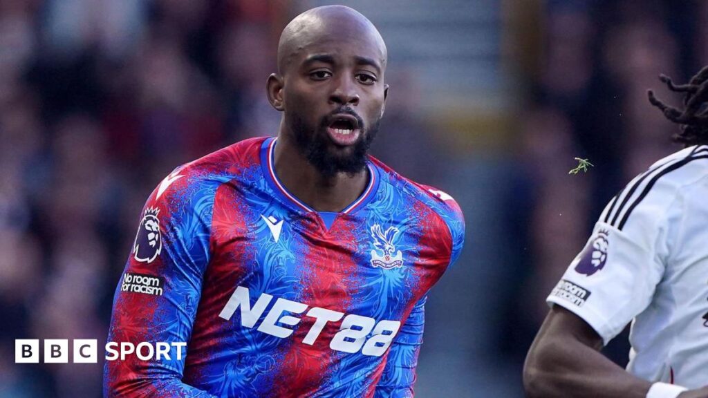 Jean-Philippe Mateta playing for Crystal Palace against Fulham