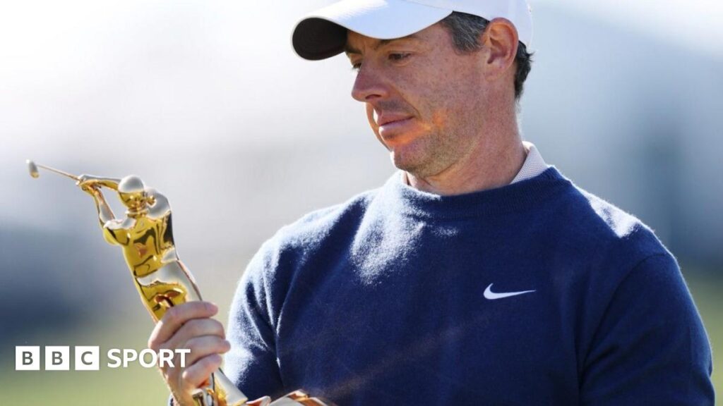 Rory McIlroy with the Players Championship trophy